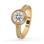 Vintage Diamond Ring In Art Deco Setting