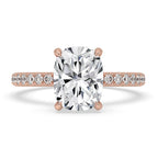 Cushion Diamond Ring In Double Hidden Halo Design