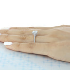 1.5CT Round Cut Hidden Halo Moissanite Engagement Ring