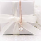 0.50 CT-1.0 CT Pear Cut Moissanite Solitaire Layering Necklace