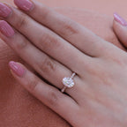 2.0 CT Oval Cut Moissanite Vintage Style Engagement Ring
