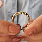 6 Stone Half Eternity Wedding Band