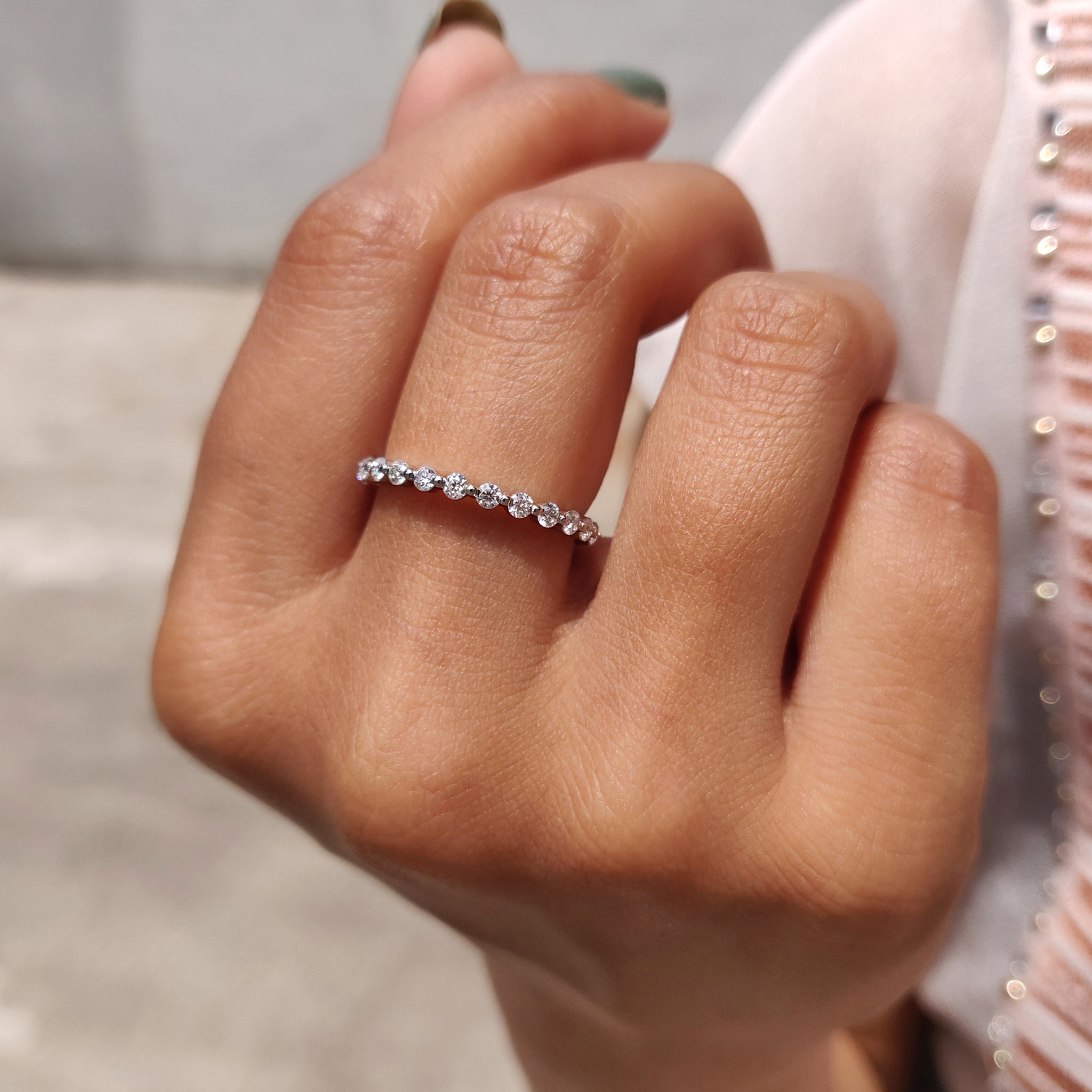 3/4 Eternity Band In Round Cut