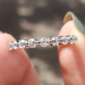 Round Old European Cut Wedding Band In Eternity Style