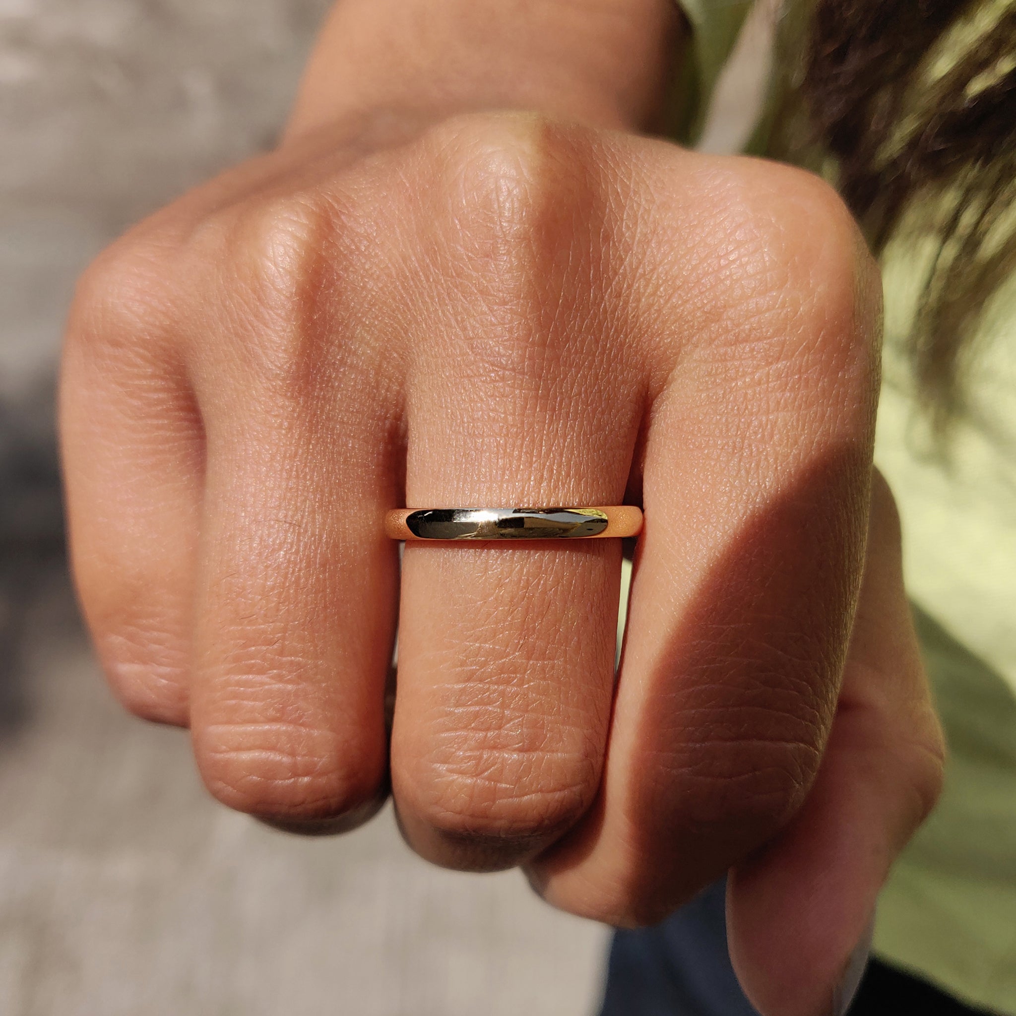 Simple White Gold Wedding Band Main image