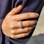 Half Eternity Emerald Cut Wedding Band