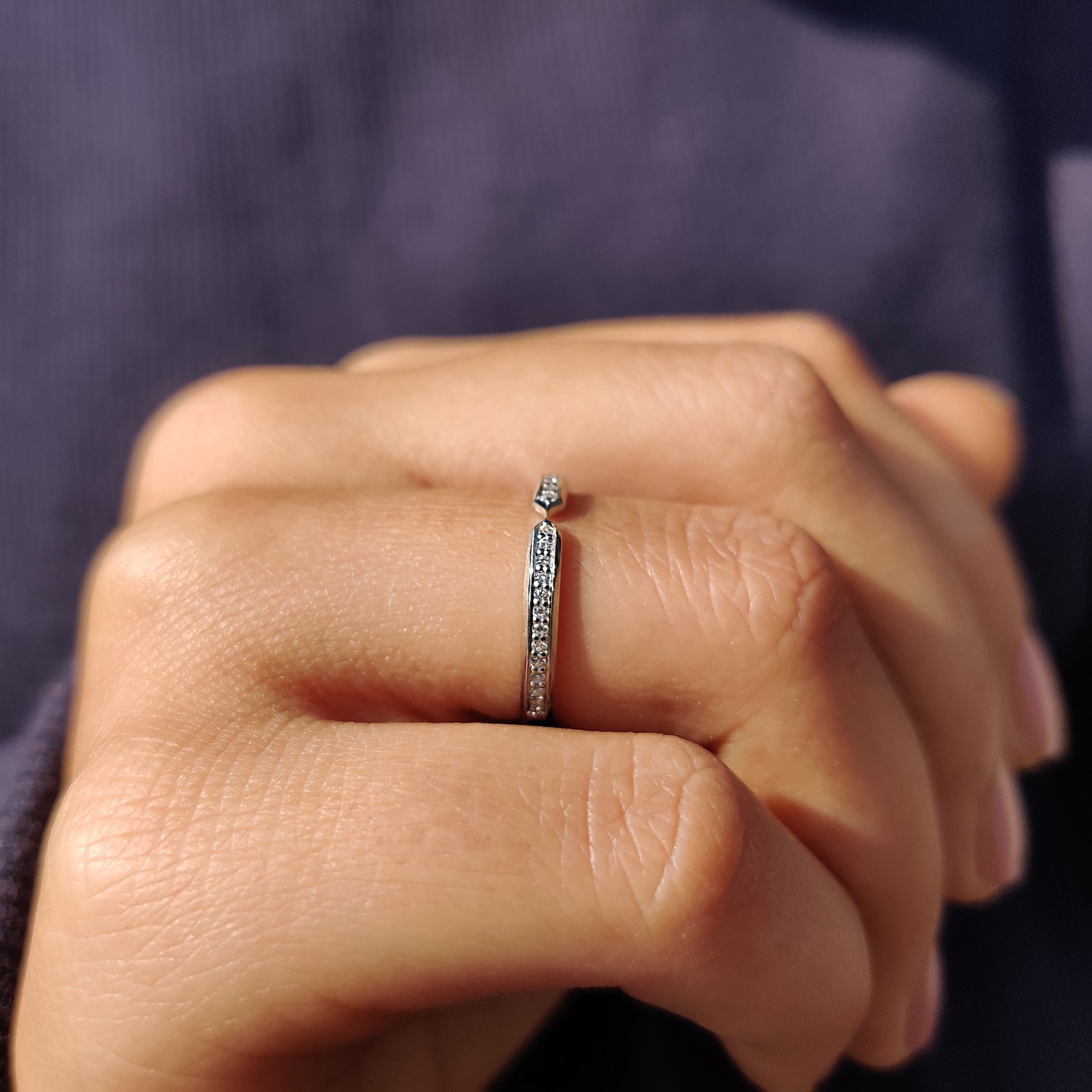 Open Gap Design In Unique Wedding Band Style
