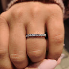 Round Cut Diamond White Gold Eternity Band