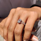 Oval Ring with Split Shank Pave