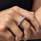 Eternity Wedding Band With Bezel Setting
