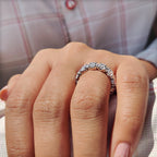 Garland Eternity Band with Round Moissanite Stone