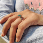 Green Marquise Ring With Solitaire Style
