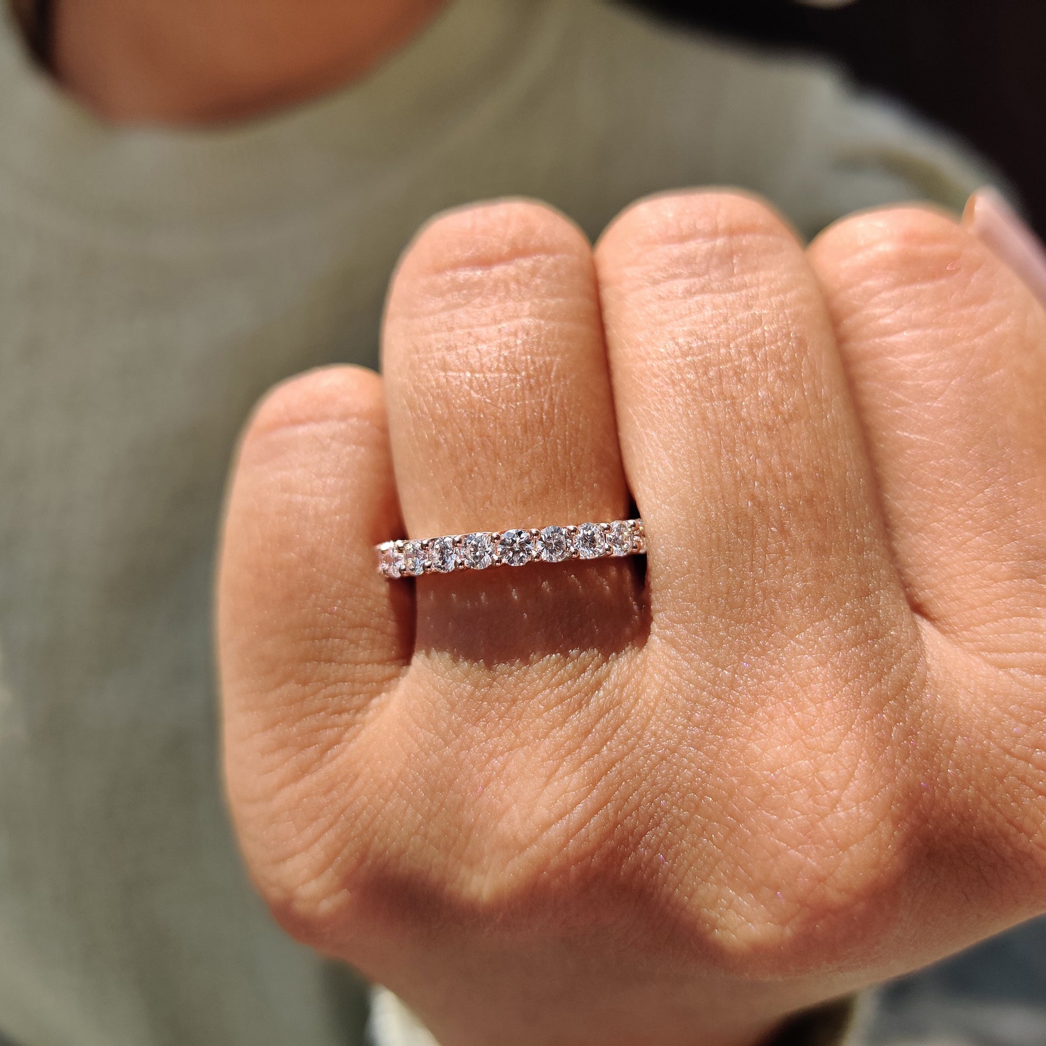 Woven Eternity Shared Prong Wedding Band