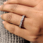 Half Eternity Wedding Band In Rose Gold