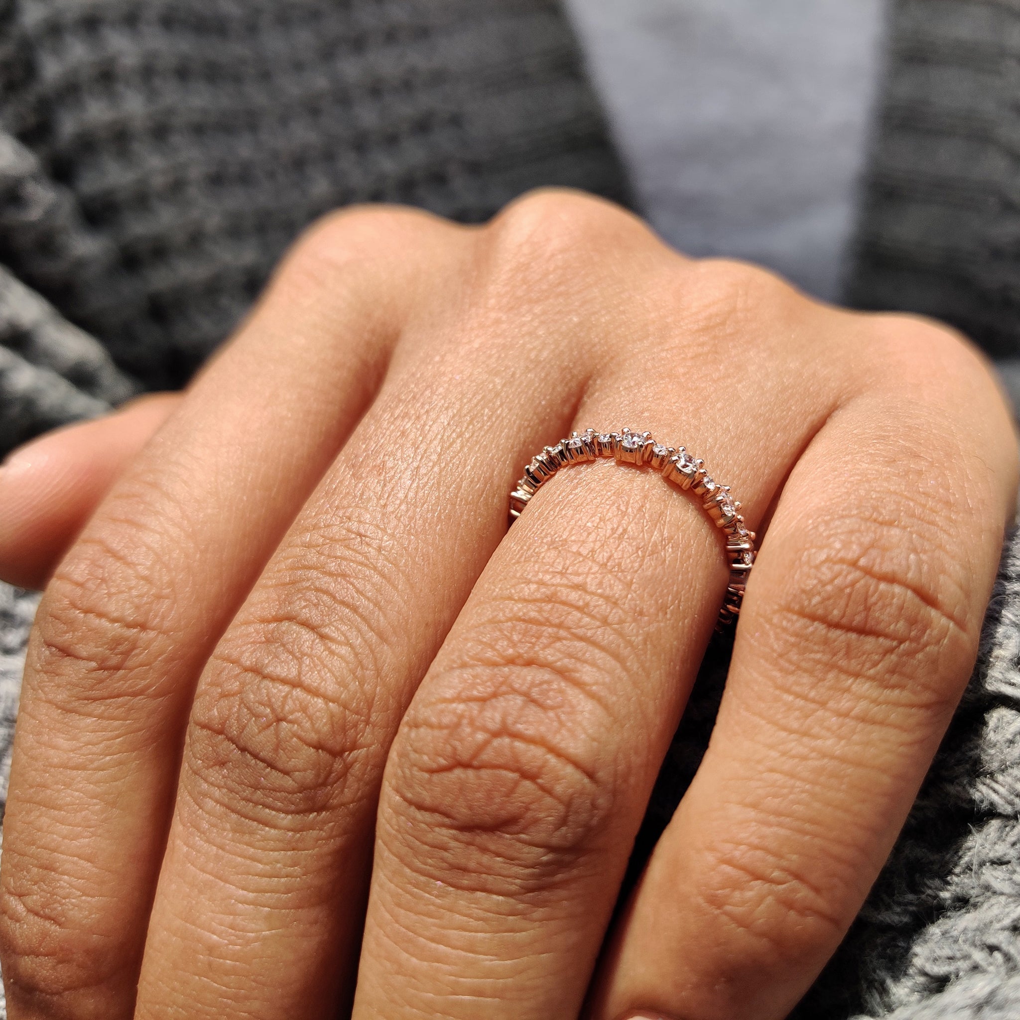 Lab Grown Diamond Rose Gold Eternity Band