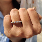 Shared Prong Rose Gold Eternity Band