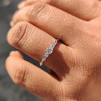 Three Stone Diamond Ring with Twisted Band