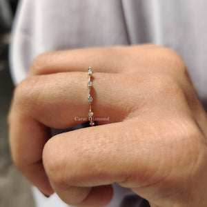 Round Diamond Eternity Band in Distance Pave Style