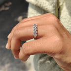 Oval Wedding Band In White Gold