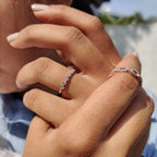 Yellow Gold Wedding Band – Round Old Mine Cut