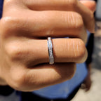 Round Moissanite Channel Set Wedding Band