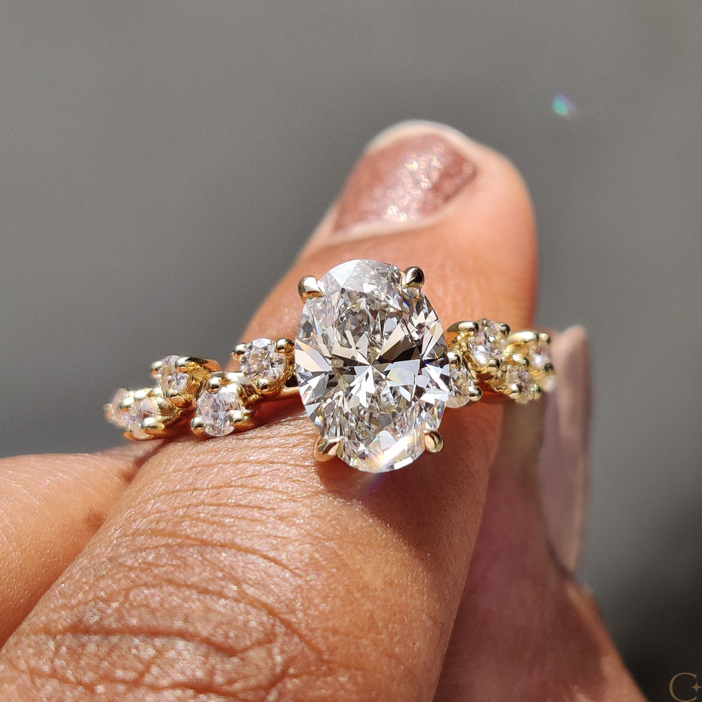 Oval Cut Diamond Ring In Rose Gold