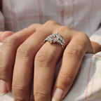 Round Cut Wrap Guard Ring Enhancer Wedding Band
