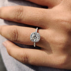 Cushion Cut Engagement Ring With Cathedral Setting