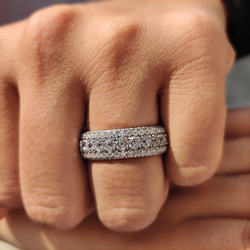 Old European Cut Multi Row Anniversary Band
