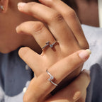 Round Moissanite Band With Aries Zodiac Symbol