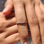 Twisted Wedding Band With Round Diamond