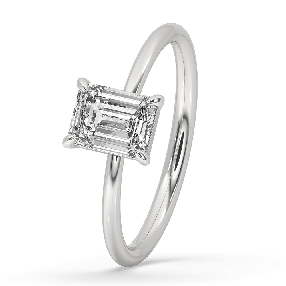 Emerald Cut Solitaire Ring