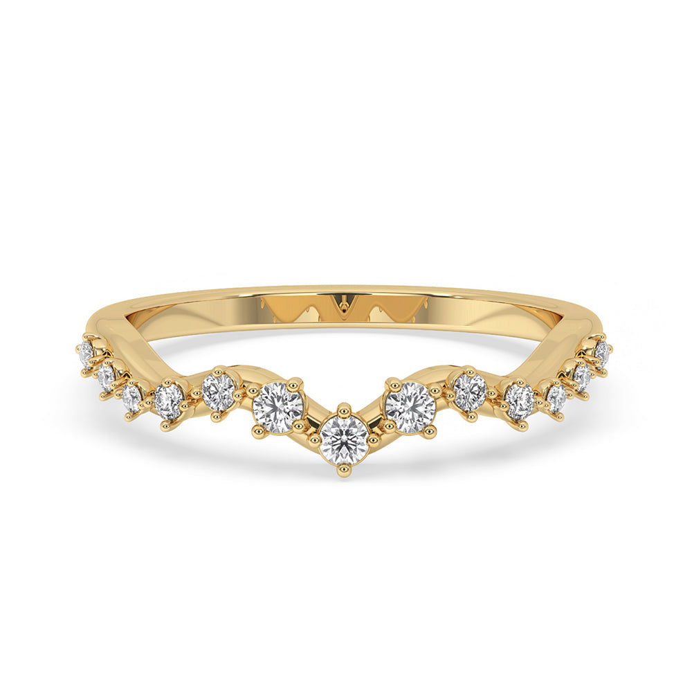 Tiara Wedding Band Yellow Gold – Timeless Royal Design Main image