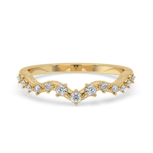 Tiara Wedding Band Yellow Gold – Timeless Royal Design