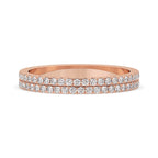 Round Diamond Eternity Band with Two Rows