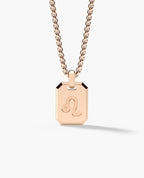 LEO MINI ZODIAC Dog Tag Gold Pendant