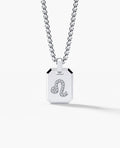 LEO MINI ZODIAC Dog Tag Gold Pendant with 0.25ct Diamonds