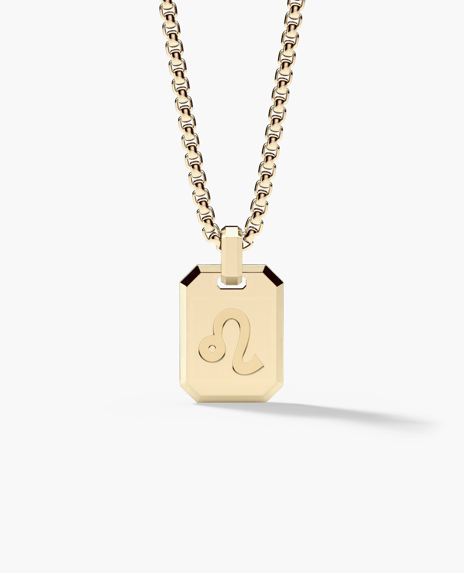 LEO MINI ZODIAC Dog Tag Gold Pendant
