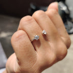 Open Gap 2 Stone Wedding Band