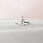 2.50 CT Pear Moissanite Vintage Setting Engagement Ring