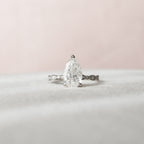 2.50 CT Pear Moissanite Vintage Setting Engagement Ring
