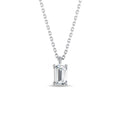 0.60 CT Emerald Moissanite Diamond Solitaire Pendent Necklace