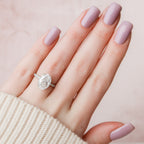 4.0 CT Oval Moissanite Pave Setting Engagement Ring
