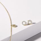 0.10 TCW Round Moissanite Diamond Circle Pendent Necklace
