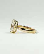 1.0 -3.0 CT Elongated Cushion ⁠Cut Lab Grown Diamond Solitaire Engagement Ring