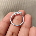 Oval Cut Moissanite Bypass Engagement Ring
