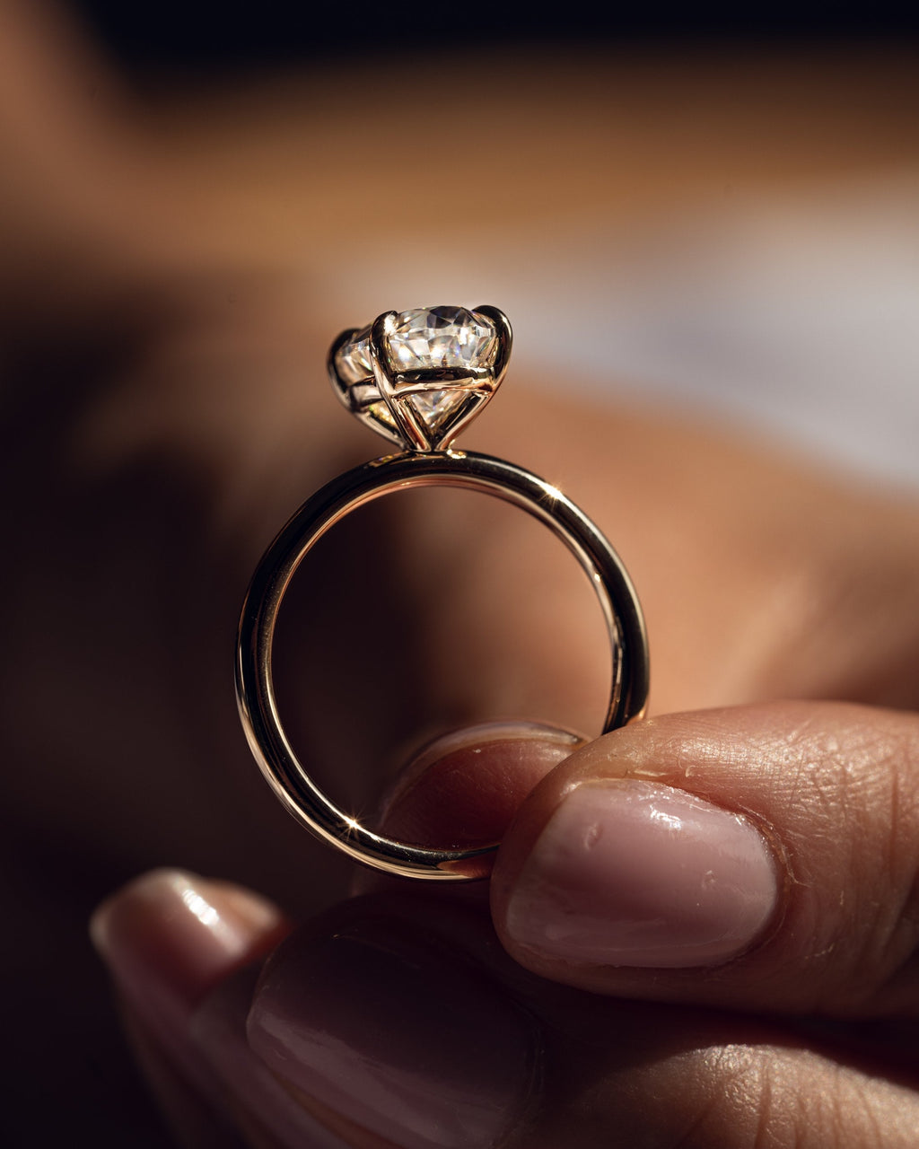 5.0 CT Oval Cut Moissanite Solitaire Engagement Ring