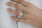 2.50 CT Round Cut Moissanite Hidden Halo Pave Setting Engagement Ring