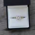 1.0 CT Princess Cut Moissanite Solitaire Style Engagement Ring