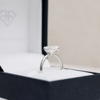 1.75 CT East-West Emerald Cut Moissanite Solitaire Engagement Ring
